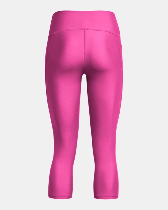 Women's HeatGear® No-Slip Waistband Capris, Pink, pdpMainDesktop image number 5